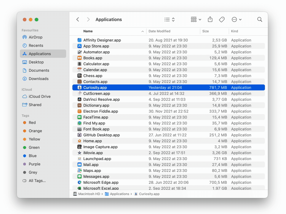 Confirm on first opening